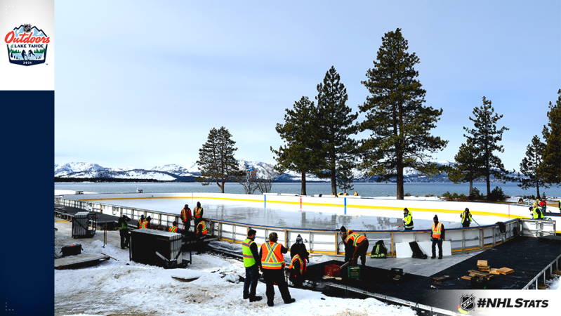 Un petit aperçu du site accueillant les matchs de NHL au Lac Tahoe