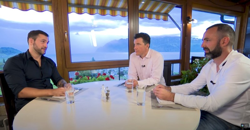 Cristobal Huet et  Laurent Meunier reçoivent Goran Bezina