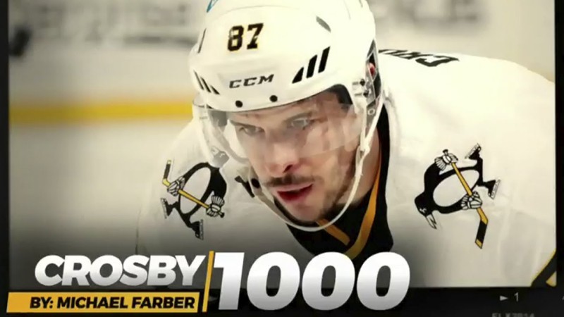 Deux sujets à voir sur Sidney Crosby qui jouera son 1'000e match en NHL ce soir