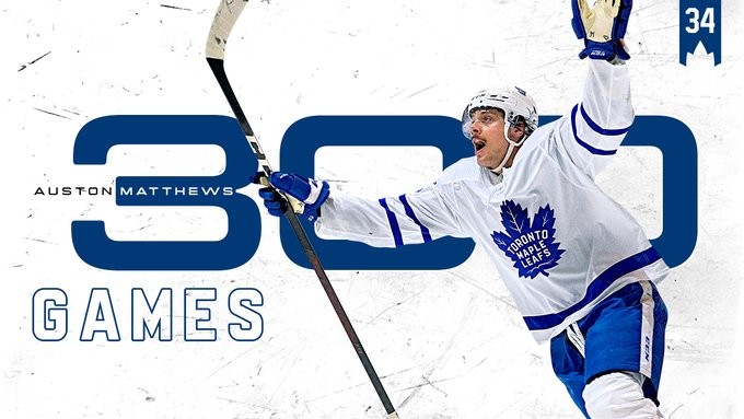 Auston Matthews compte maintenant 18 buts en autant de matches