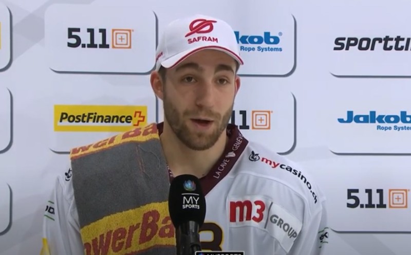 Interview d'après match de Mathieu Vouillamoz, Aurélien Marti, Marc-Antoine Pouliot et Thomas Thiry