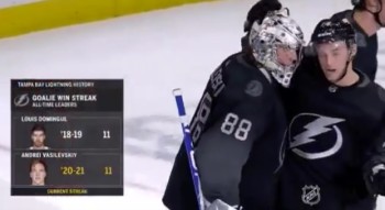 Andrei Vasilevskiy signe une 11e victoire consécutive, record d'équipe égalé