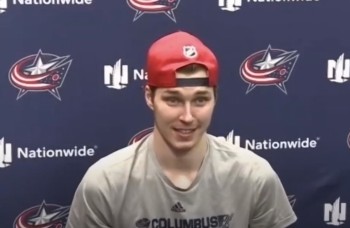 Elvis Merzlikins s'exprime après la défaite des Blue Jackets