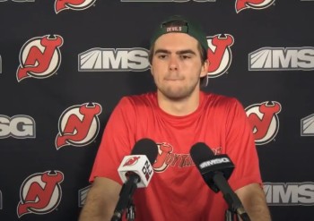 Interview d'après match de Nico Hischier, Jonas Siegenthaler et Roman Josi