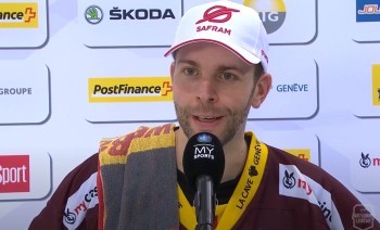 Interview d'après match de Daniel Manzato, Marco Pedretti, Aurélien Marti, Benjamin Chavaillaz, Daniel Vukovic et Vincent Praplan