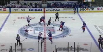 Le match entre les Rangers et les Capitals s'ouvre sur trois bagarres
