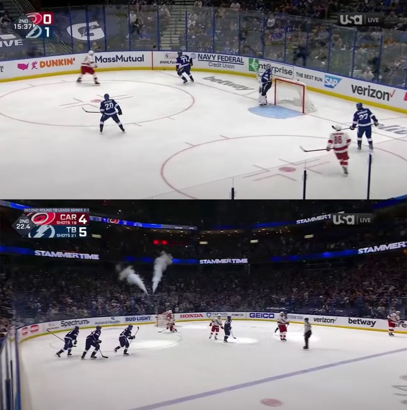 A voir : les Hurricanes et le Lightning combinent 8 buts en deuxième période