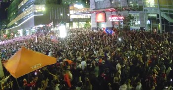 Les rues de Montréal après le but victorieux d'Artturi Lehkonen