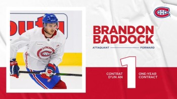Brandon Baddock sous contrat avec le Canadien