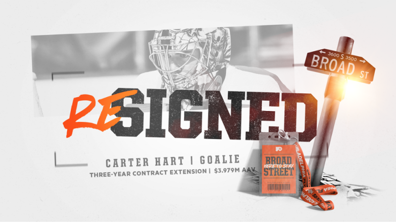 Carter Hart prolonge avec les Flyers