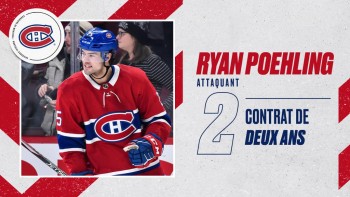Ryan Poehling prolonge avec le Canadien