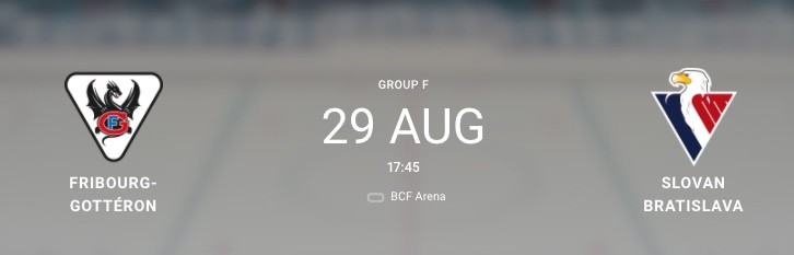 Formation des équipes pour le match Fribourg Gottéron vs Slovan Bratislava