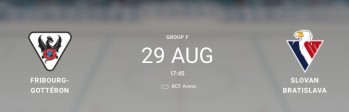 Formation des équipes pour le match Fribourg Gottéron vs Slovan Bratislava