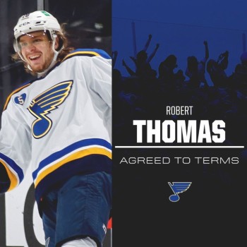 Robert Thomas s'entend avec les Blues