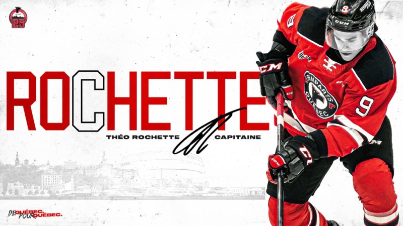 Théo Rochette sera le nouveau capitaine des Remparts de Québec