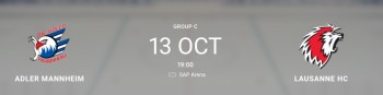 Formation des équipes pour le match Mannheim vs Lausanne