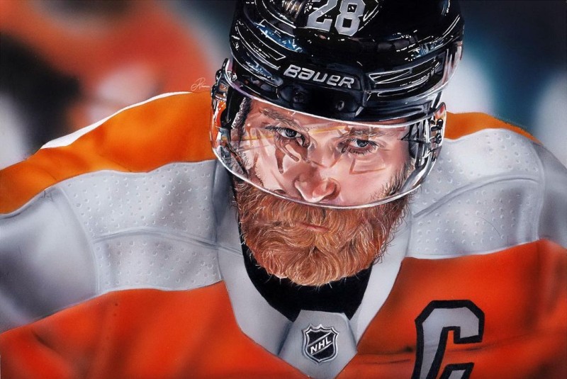 50 heures de travail pour ce dessin de Claude Giroux