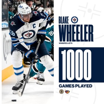 Un 1'000e match pour Blake Wheeler et une 1'000e victoire pour le Lightning