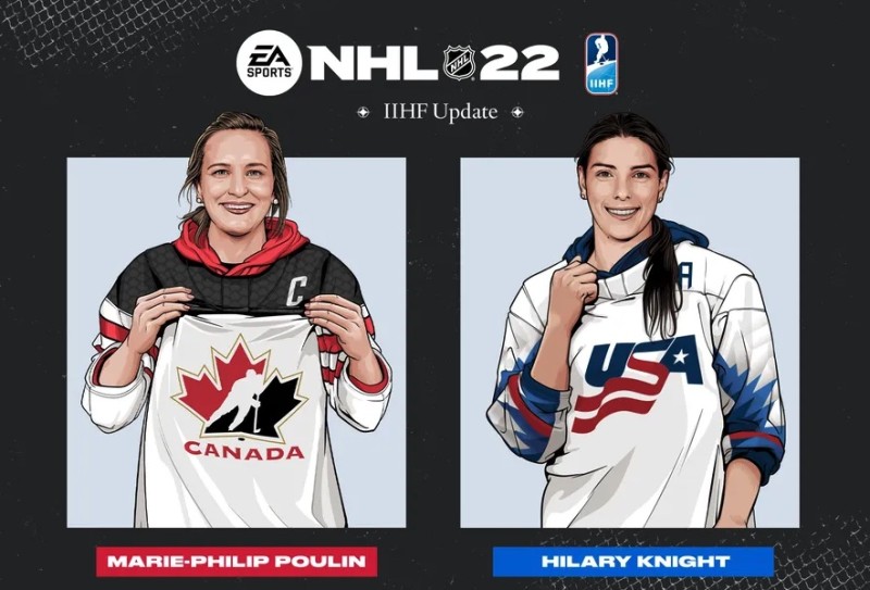 Le hockey féminin et les mondiaux seniors et juniors vont faire leur entrée dans NHL 22