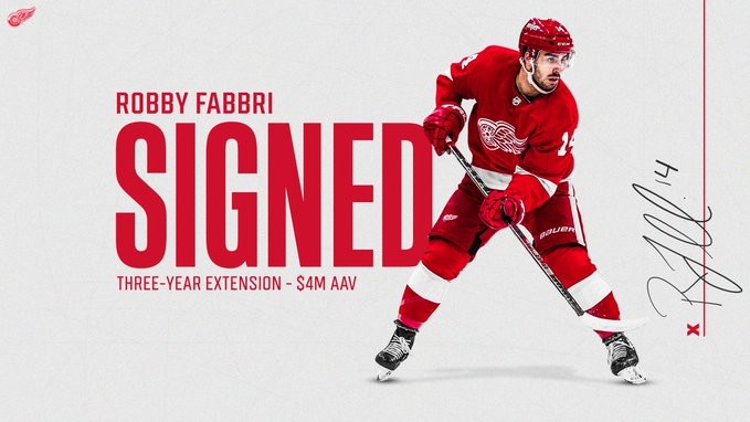 Les Red Wings de Detroit prolongent Robby Fabbri