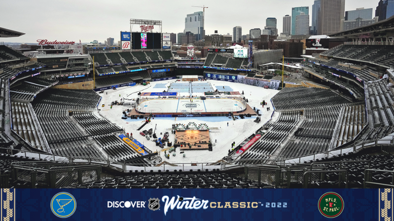 Timelapse de la mise en place de la Winter Classic