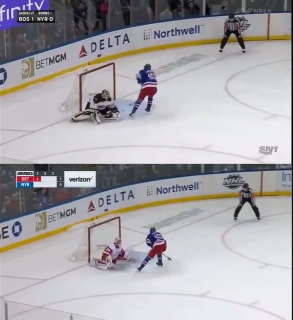 Mika Zibanejad utilise exactement la même feinte sur penalty deux matchs de suite