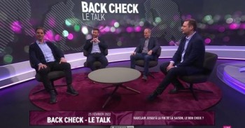 Julien Vauclair derrière le banc au menu du Talk