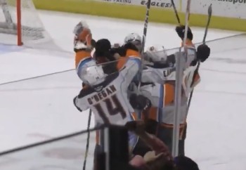 Le gardien des  San Diego Gulls y va de son petit but