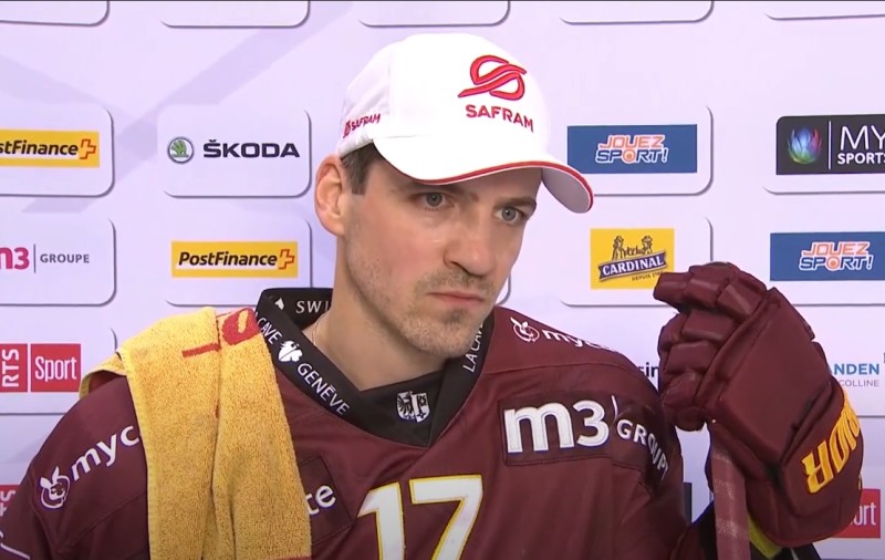 Interview d'après-match d'Arnaud Jacquemet,  Guillaume Asselin, Robin Grossmann et  Benjamin Chavaillaz