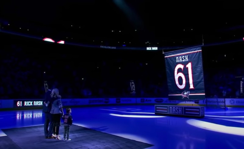 Le maillot de Rick Nash retiré par les Blue Jackets
