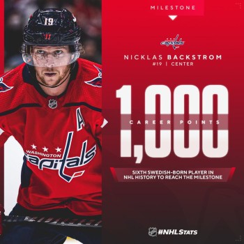 Backstrom marque son 1'000e point en NHL
