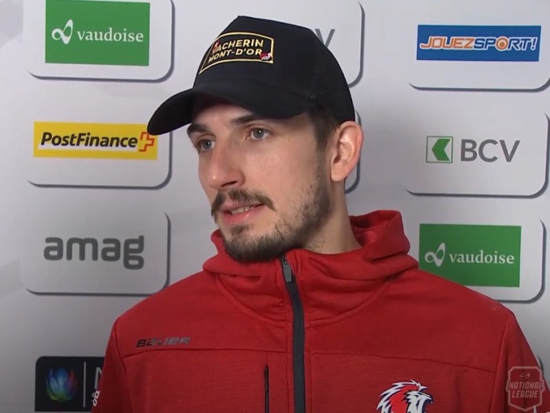 Interview d'après-match de Damien Riat, Arnaud Jacquemet et Romain Loeffel
