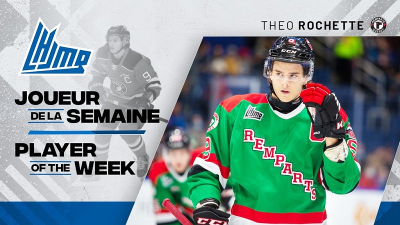 Théo Rochette joueur de la semaine en LHJMQ