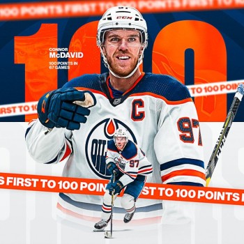 Une 5ème saison avec au moins 100 points pour Connor McDavid