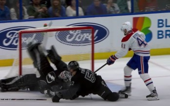 Brian Elliott fait un sacré arrêt face à Christian Dvorak