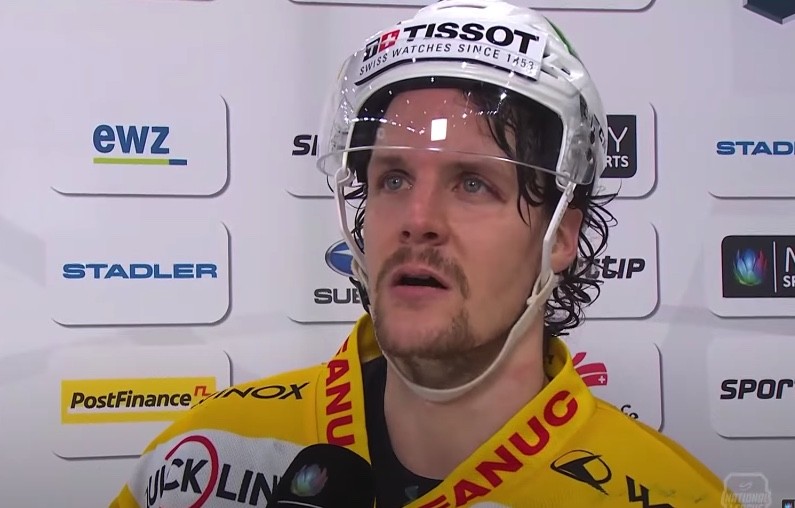 Interview d'après-match de Gaëtan Haas, Mathias Bromé et Marco Pedretti