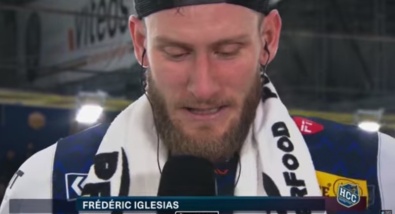 Frédéric Iglesias très ému au moment d'annoncer sa retraite