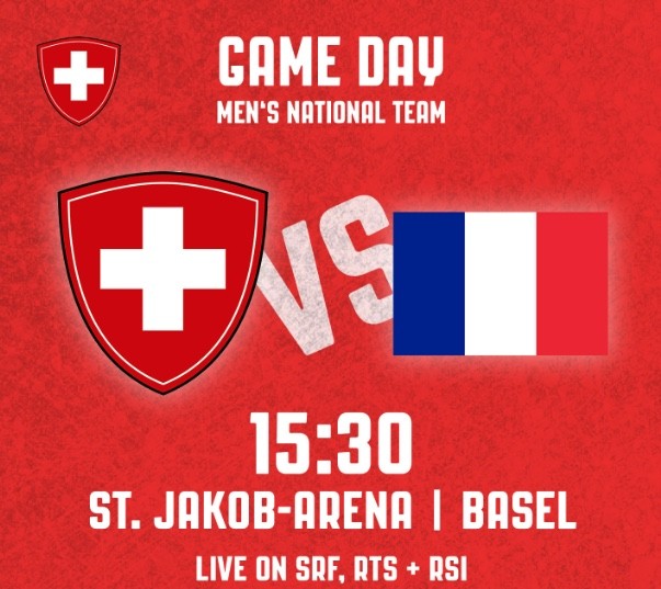 Formation des équipes pour le match Suisse vs France