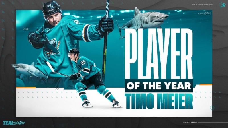 Timo Meier élu joueur de la saison à San Jose