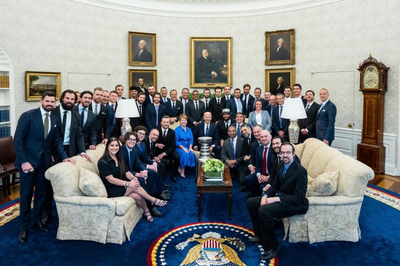 L'équipe du Lightning en visite à la Maison Blanche