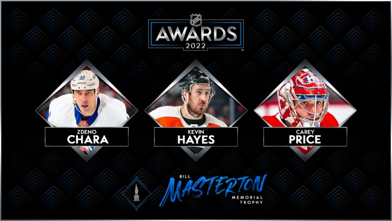 Chara, Hayes et Price élus finalistes du trophée Masterton