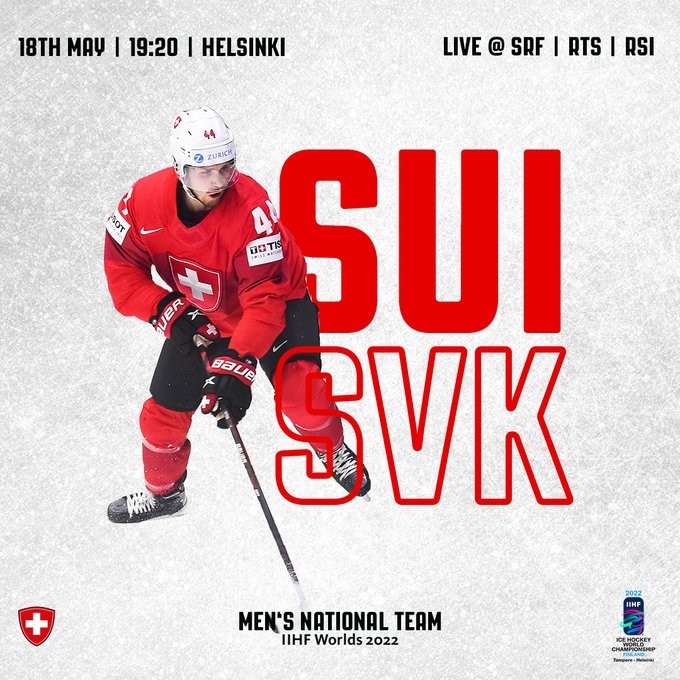 Formation des équipes pour le match Suisse vs Slovaquie