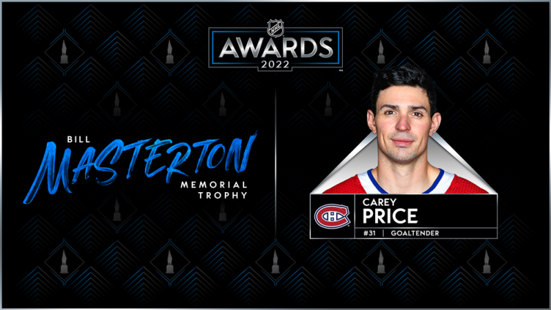 Carey Price remporte le trophée Masterton