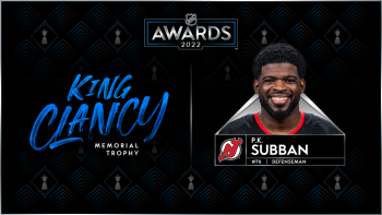 P.K. Subban remporte le trophée King Clancy