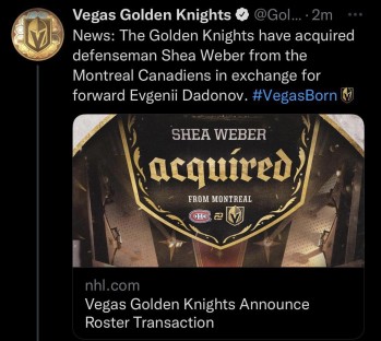 La petite pique des Ducks d'Anaheim en réponse à Vegas