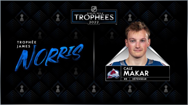 Cale Makar bat Roman Josi de quelques voix pour le trophée Norris