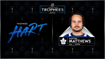 Les trophées Hart et  Ted Lindsay pour Auston Matthews