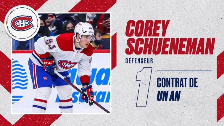 Le Canadien prolonge Corey Schueneman