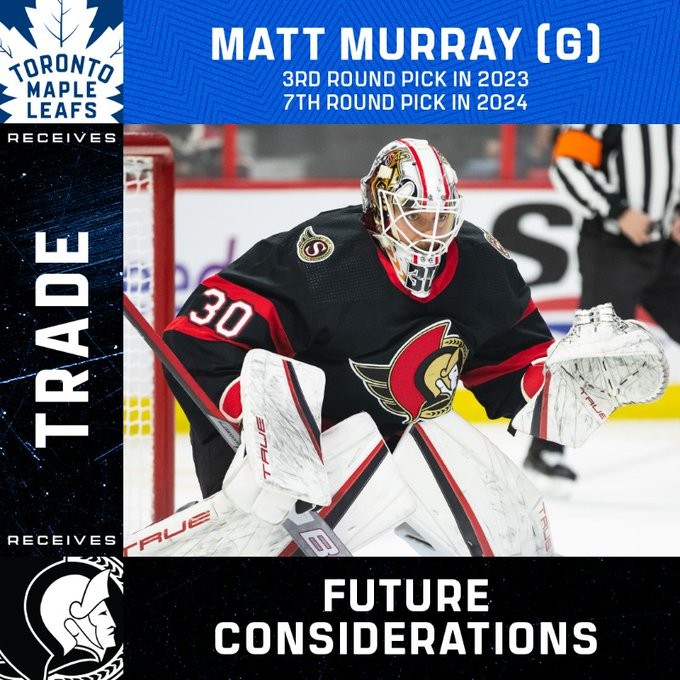 Matt Murray s'en va à Toronto