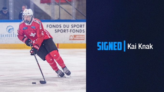 Kai Knak est le prochain joueur suisse à faire le saut en Amérique du nord